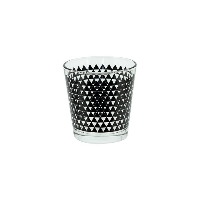 Gruppo 3 Bicchieri Boho Triangoli Neri 250 Cc