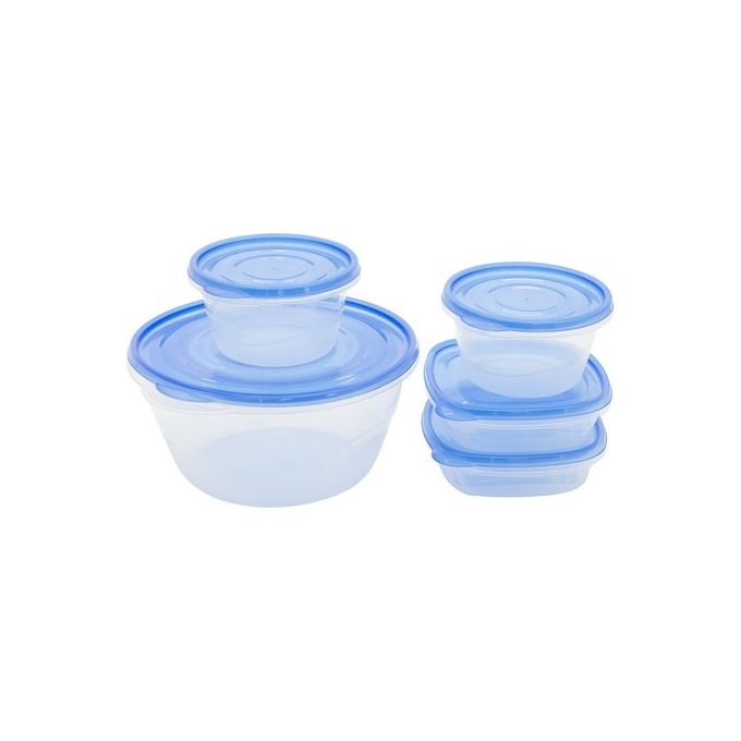 Set 5 Pezzi Contenitori con Coperchio Blu