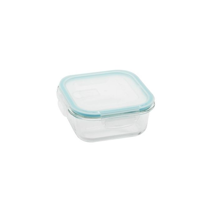 Contenitore Quadrato con Coperchio e Sfiato in Vetro 800 Ml