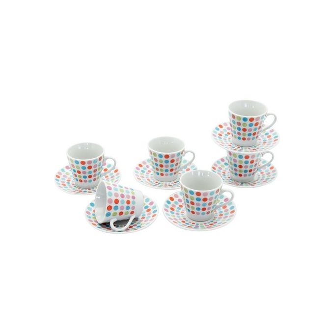 Confezione 6 Tazzine da Caffe' con Piattino Rochelle