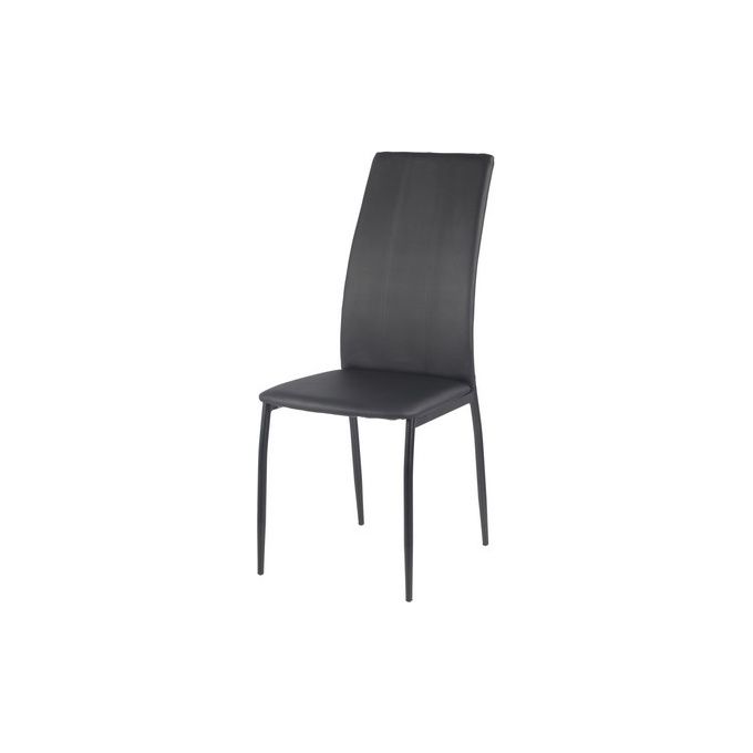 Set 4 Sedie Bea in Similpelle 42,5X57,5Cm-H102Cm Nero