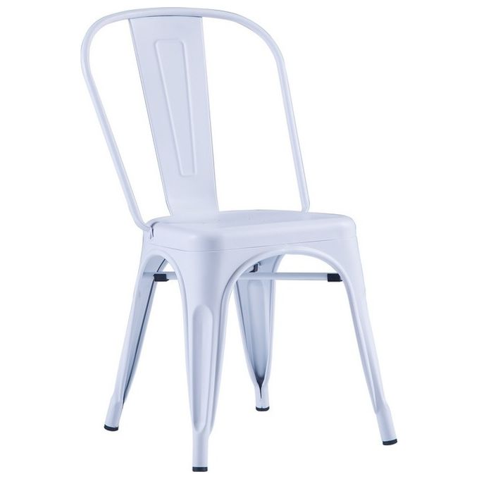 Set 4 Sedie Victoria in Metallo 53X45Cm-H84Cm Bianco