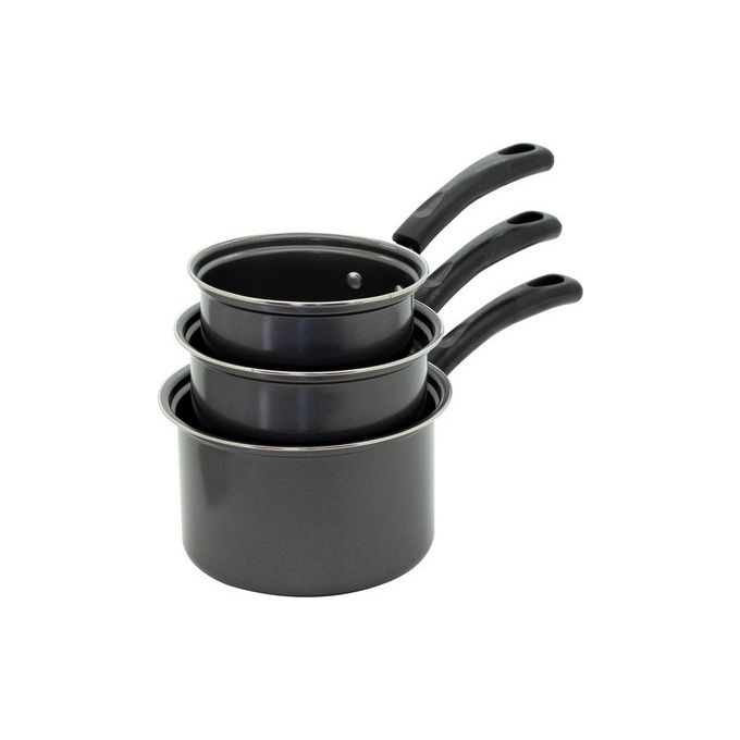 Set Casseruole 3 Pezzi 1 Manico Cm16-18-20 Grigio