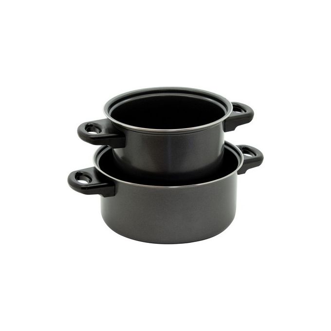 Set Casseruole 2 Pezzi 2 Manici 20-24 cm Grigio