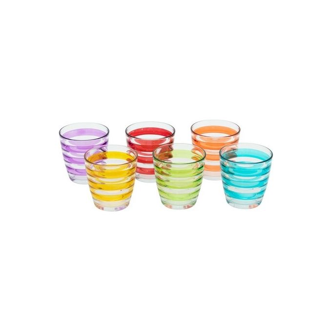Gruppo 6 Bicchieri Turby 270 Cc Colori Assortiti