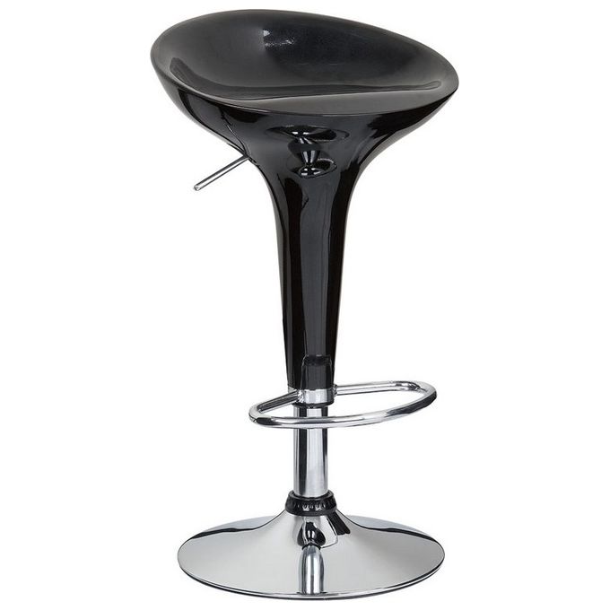Sgabello da Bar Boston 44x40cm-H88cm Nero Lucido