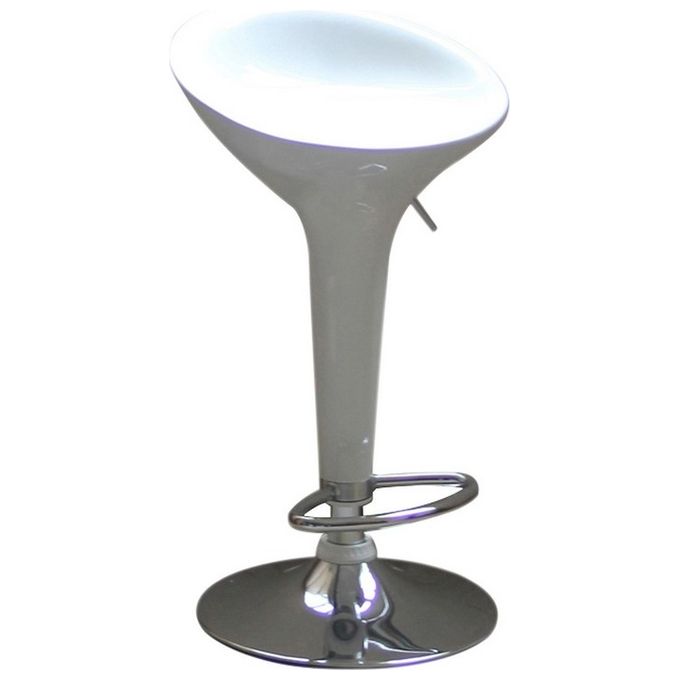 Sgabello da Bar Boston 44x40cm-H88cm Bianco Lucido