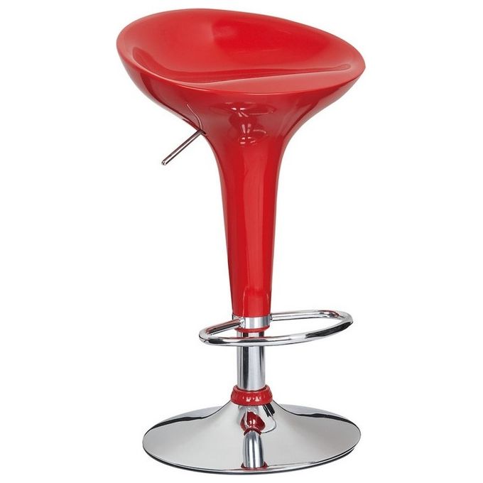 Sgabello da Bar Boston 44x40cm-H88cm Rosso Lucido