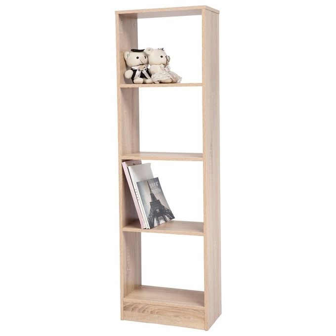 Libreria 4 Vani a Giorno in Legno Truciolato 40x24cm-H137cm Marrone