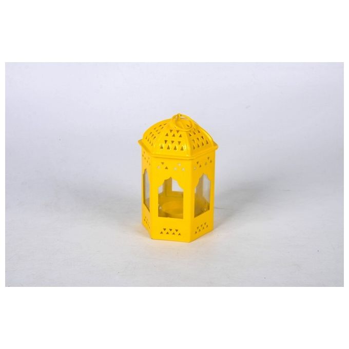 Lanterna Rabat in Ferro 10,4X9,4X15,8 cm Giallo Lucido