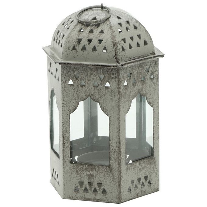 Lanterna Rabat in Ferro 10,4X9,4X15,8 cm Grigio Anticato