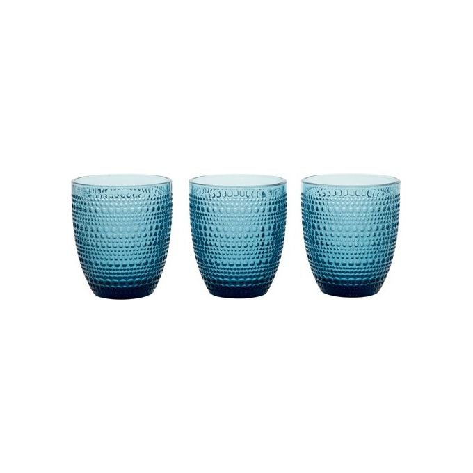 Gruppo 3 Bicchieri Dishna 300 Cc Blu