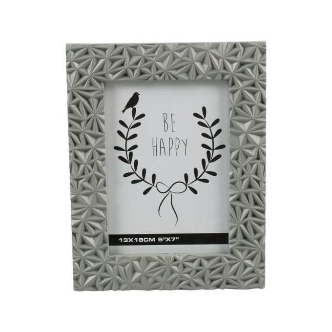 Cornice Portafoto Grace in Plastica e Vetro 13X18 cm Grigio