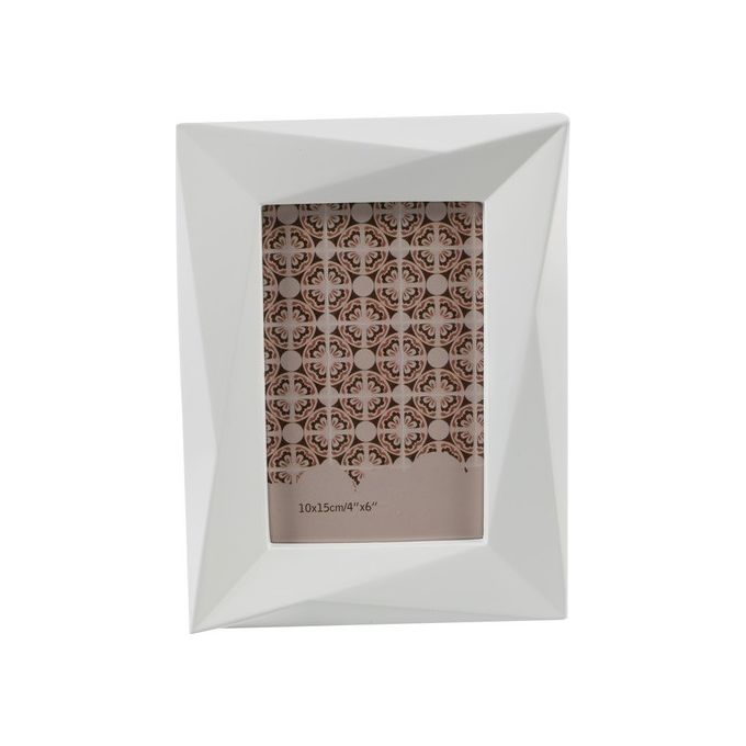 Cornice Portafoto Gemma in Plastica e Vetro 10X15 cm Bianco