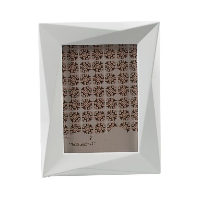 Cornice Portafoto Gemma in Plastica e Vetro 13X18 cm Bianco