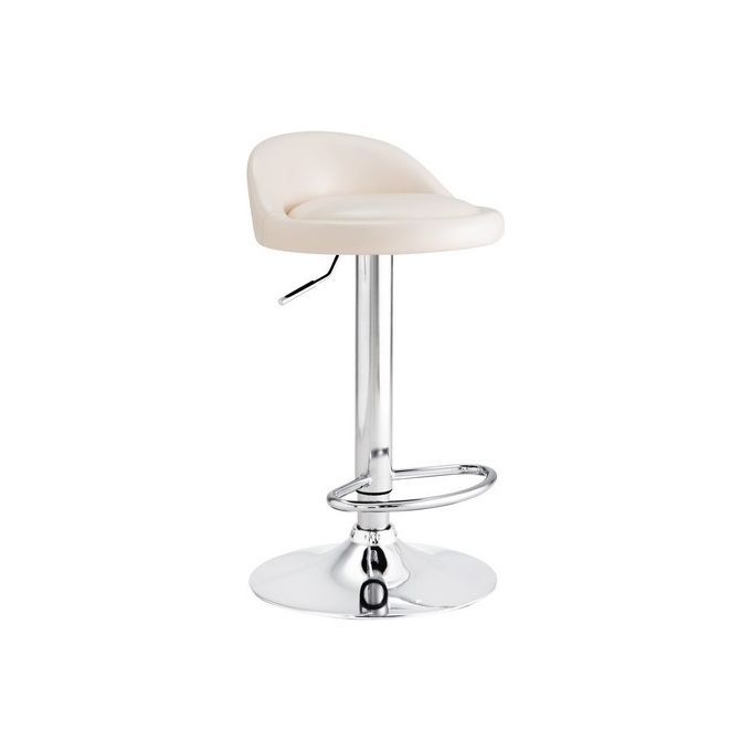 Sgabello da Bar Madison in Similpelle 39x39cm-H70cm Bianco