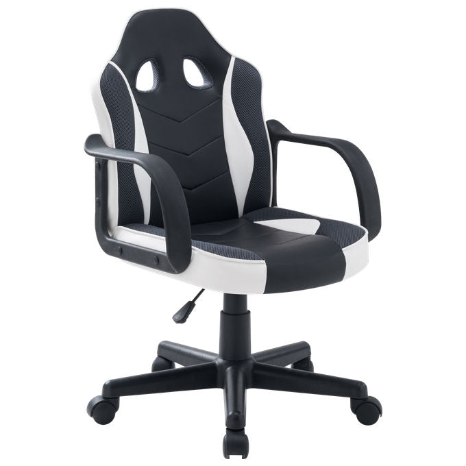 POLTRONA UFFICIO ASSEN BIANCO-NERO 57X62X101