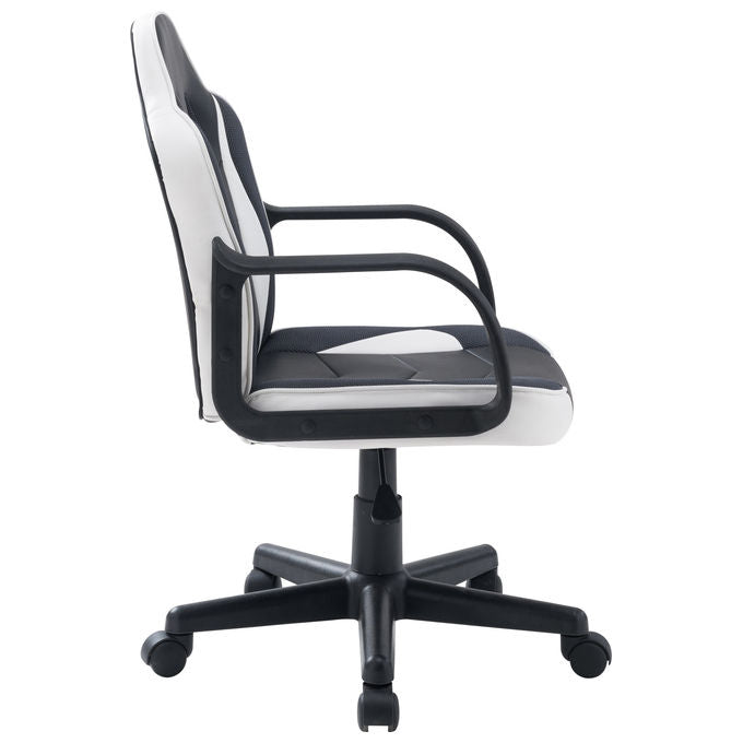 POLTRONA UFFICIO ASSEN BIANCO-NERO 57X62X101