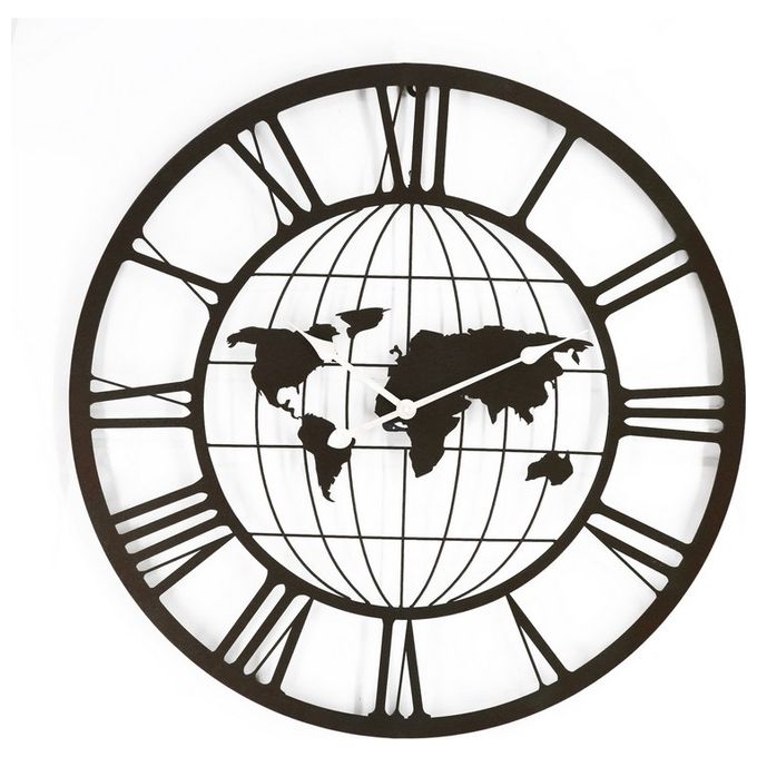 Orologio da Parete World in Metallo Diametro 80 cm Nero