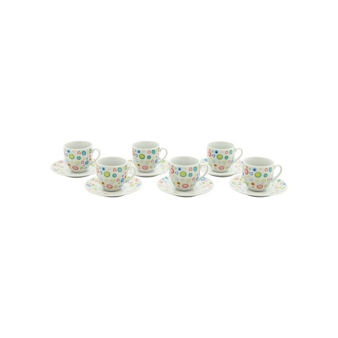 Confezione 6 Tazzine da Caffe' con Piattino Lolly