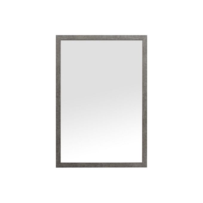 Specchio ca Parete Tefe con Cornice in Polistirolo 60X90 cm Grigio