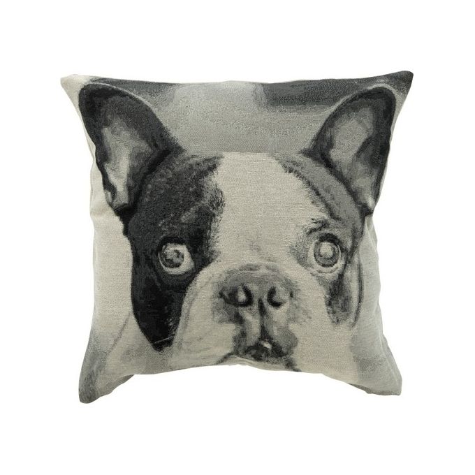 Cuscino da Arredo Sfoderabile con Decorazione Pet 70% Poliestere e 30% Cotone 45X45 cm Bianco e Nero