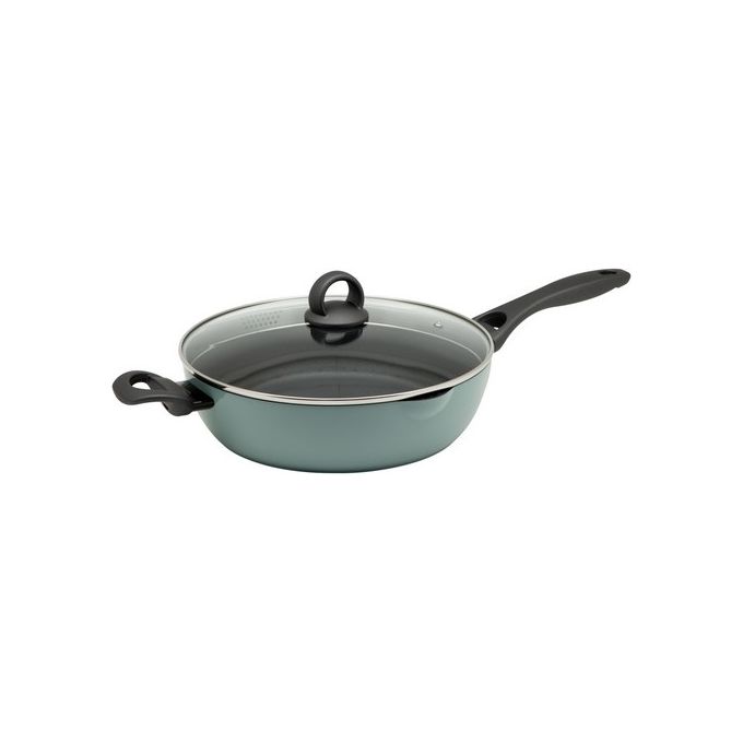 Tegame Cooker con 2 Manici e Coperchio 28 cm in Alluminio Forgiato Azzurro