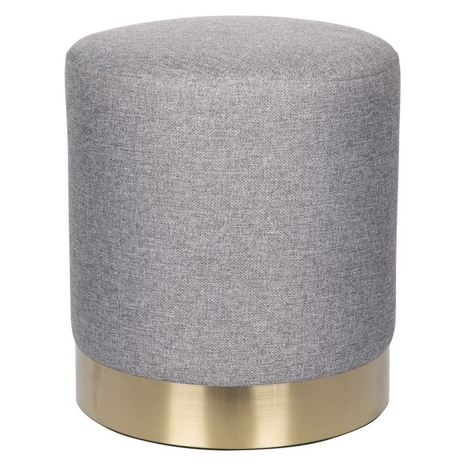 Pouf Lisa in Tessuto 35x35cm-H40cm Grigio