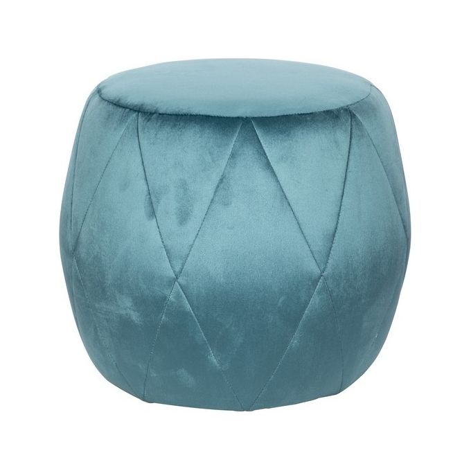 Pouf Sofia in Velluto 40x40cm-H38cm Ottanio