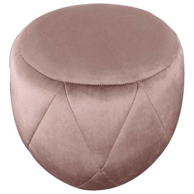 Pouf Sofia in Velluto 40x40cm-H38cm Rosa Scuro