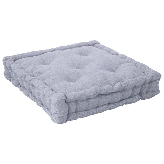 Cuscino da Pavimento-Futon Rona 100% Cotone 40X40 cm Grigio Chiaro