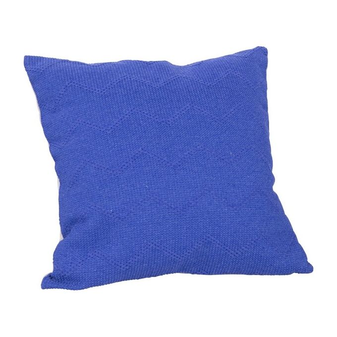 Cuscino da Arredo Sfoderabile Lagos con Motivi Grafici Ricamati 70% Poliestere e 30% Cotone 45X45 cm Blu