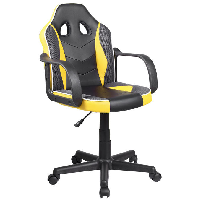 POLTRONA UFFICIO ASSEN NERO-GIALLO 57X62X101
