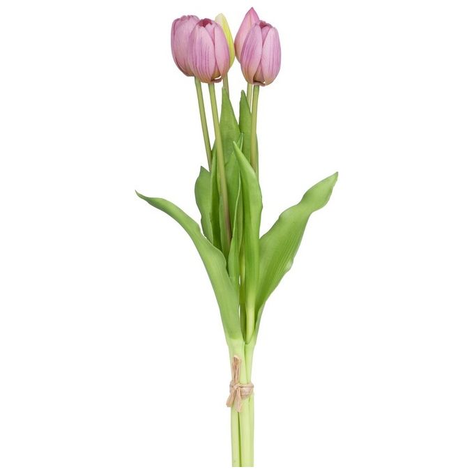 Mazzetto di 5 Tulipani in Pvc 40 cm Rosa