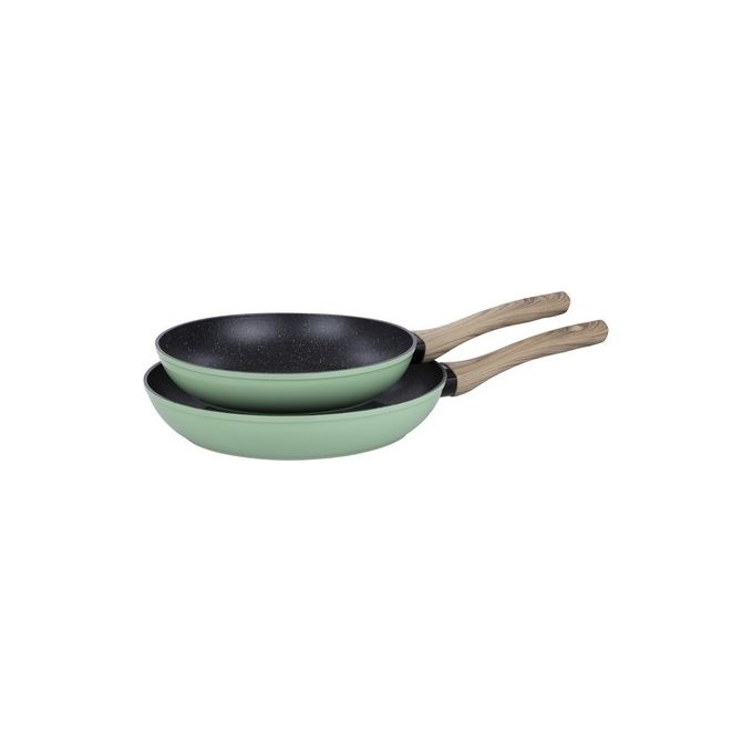 Set 2 Padelle Miss Natural 24 e 28 cm in Alluminio Induzione Manico Soft Touch