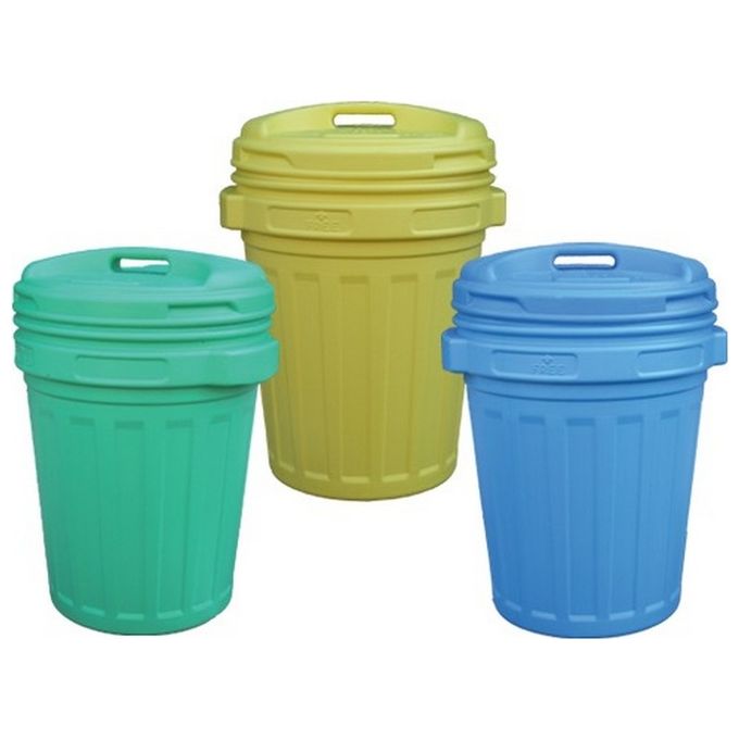 Brixo Bidone con Coperchio a Vite 40 Litri Giallo