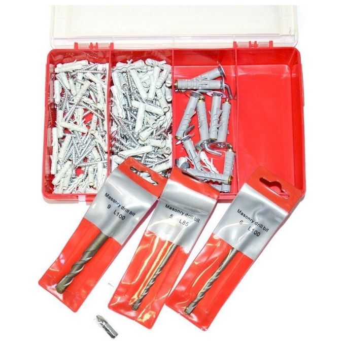 Friulsider Set Kit Punte + Tasselli Professionali Box Porta Minuteria 214 Pz
