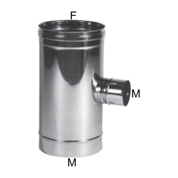 Maral Gomito T Inox 10 Laterale 8 M