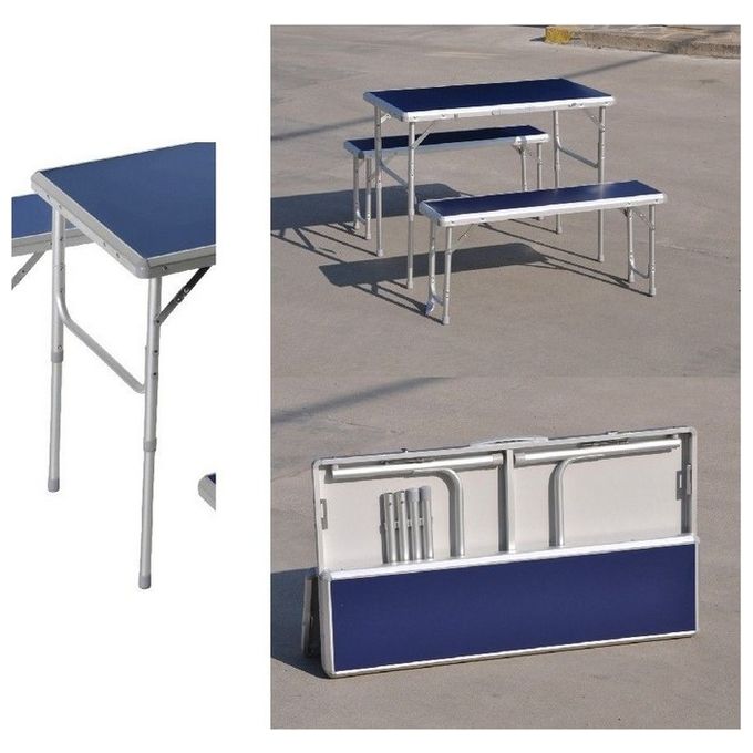 Your Self Set Pic Nic In Alluminio E Mdf Tavolo E 2 Panche Si Richiude A Valigetta 5012