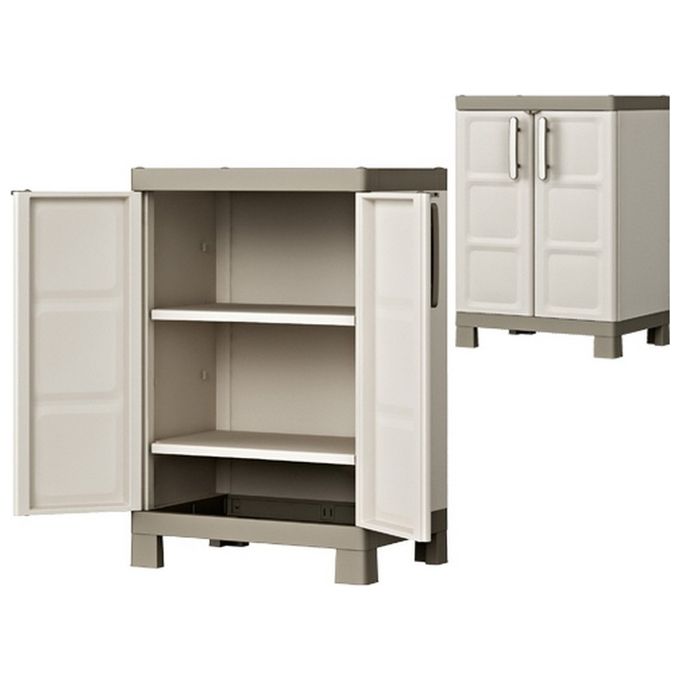 Keter Armadio Excellence Basso con 2 Ripiani 65x45x97cm per Arredo e Mobili da Giardino
