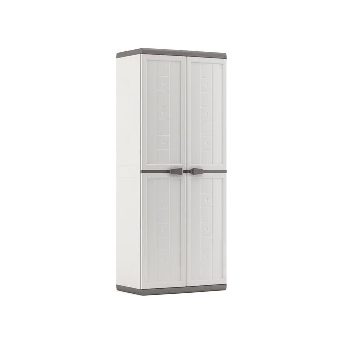 KETER Armadio da esterno in resina JOLLY Alto con 3 ripiani regolabili 68x39x166h per organizzazione ottimale