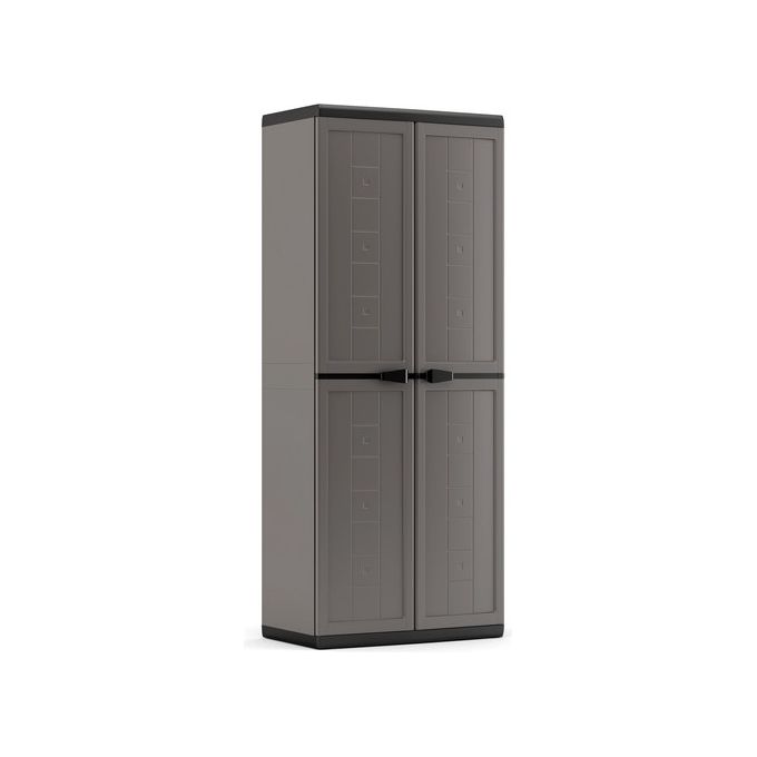 KETER Armadio da esterno in resina JOLLY Alto con 3 ripiani regolabili 68x39x166h per organizzazione ottimale