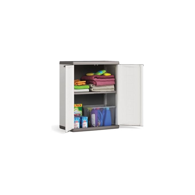 Keter Armadio da esterno in resina JOLLY Basso con 1 ripiano regolabile dimensioni 68x39x85h ideale per organizzare spazi esterni