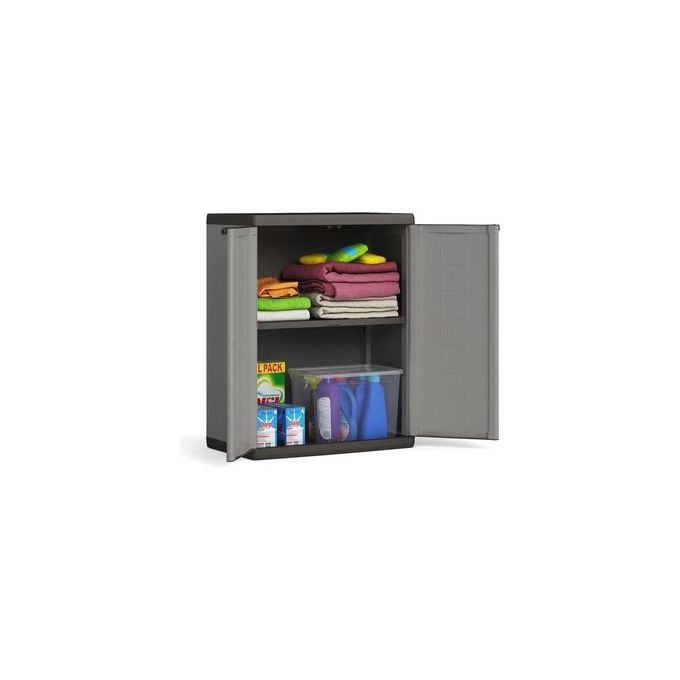 Keter Armadio da esterno in resina JOLLY Basso con 1 ripiano regolabile dimensioni 68x39x85h ideale per organizzare spazi esterni