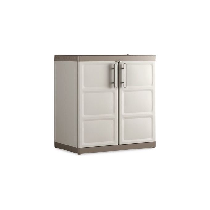 KETER Armadio da esterno in resina EXCELLENCE XL Basso con 2 ripiani regolabili 89x54x93h per un'organizzazione ottimale