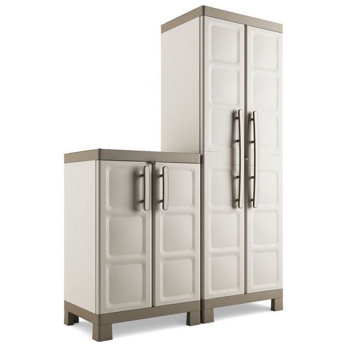 Keter Armadio da esterno in resina ExcellenceE Alto con Tutto Piani e 4 ripiani regolabili dimensioni 65x45x182H