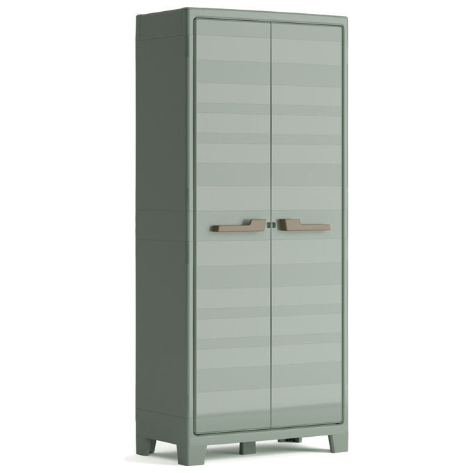 KETER PLANET OUTDOOR MULTISPACE Armadio Impermeabile Certificato IPX3 Realizzato in Materiale Riciclato 80x44x182h