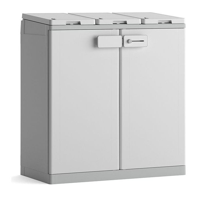 Keter RECYCLO BASIC Armadio per la Raccolta Differenziata - 94x45x87h 