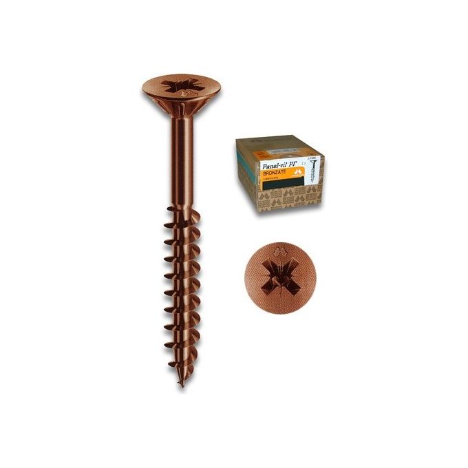 Viti Panel-Vit Bronzate Tsp Mezzo Filetto 5x45mm
