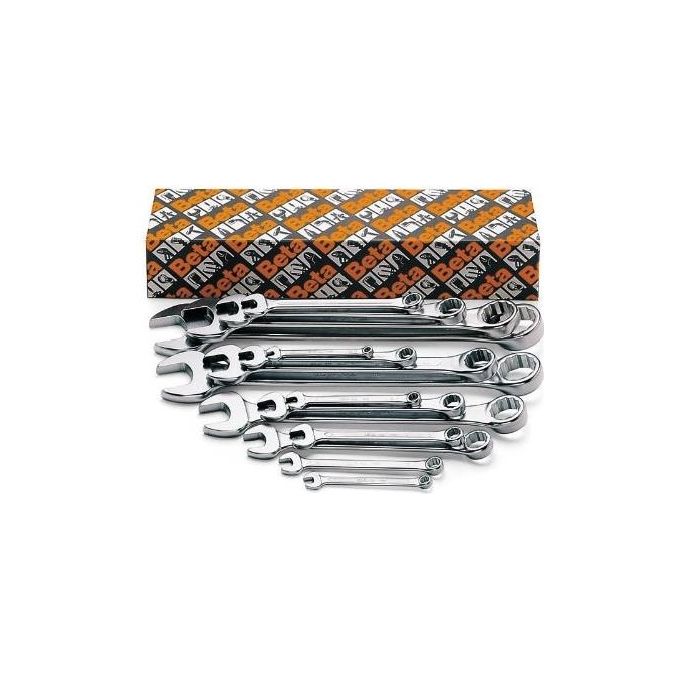 BETA Serie Chiavi Combinate a Forchetta e Poligonale Piegate Acciaio Cromato - din 3113 Uni-ISO 7738 - 42-s26